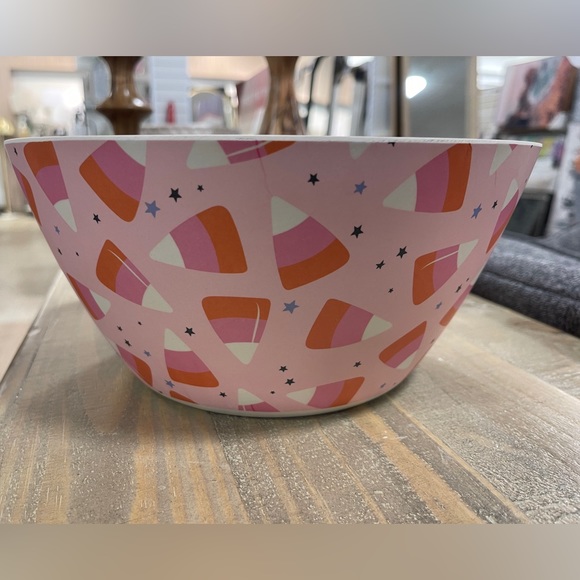 Homegoods Other - Halloween PINK Pastel Candy Corn Bamboo Fiber Trick or Treat Bowl 🎃🩷 10” NeW